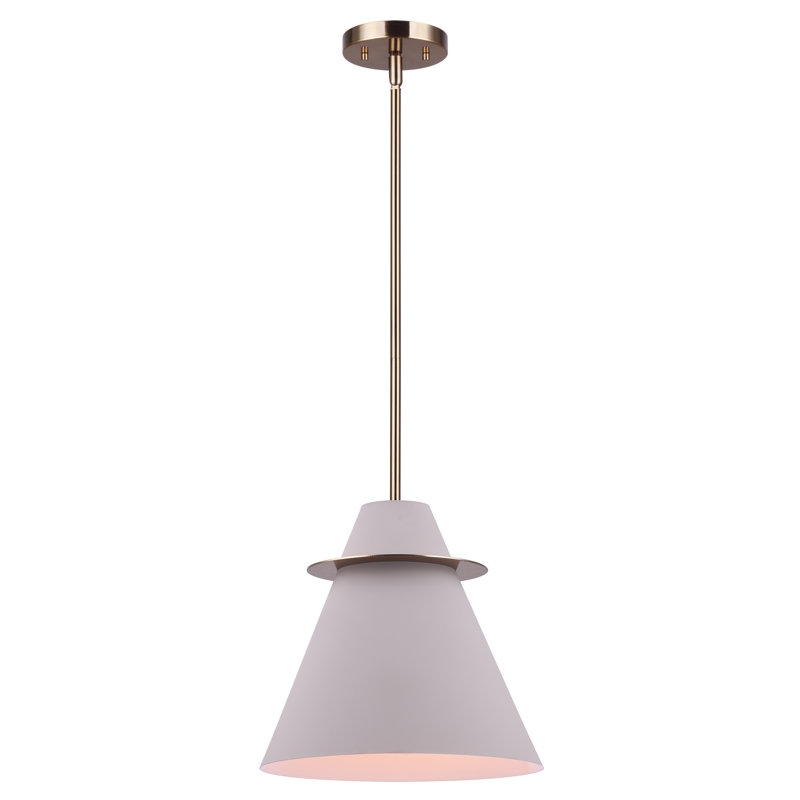 Salem 1 - Light Brass Single Pendant, 61.5" H x 14.17" W x 14.17" D
