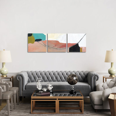 Turning To Dawn Triptych - Canvas Wall Art Set - Wrapped Canvas (Set of 3)
