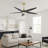Chanille 5-Blade Solid Wood Ceiling Fan with LED Light and Remote Control-1313818206-1313818200-1313818202
