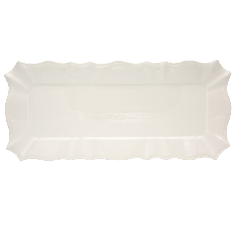Chloe Rectangular Tray, White