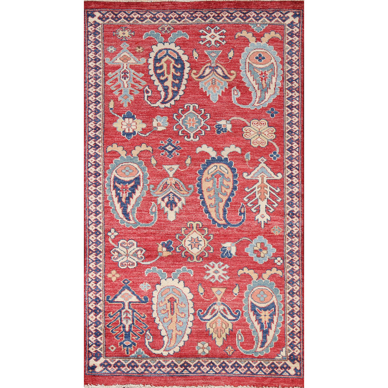 Tapis en laine à motif cachemire super Kazak