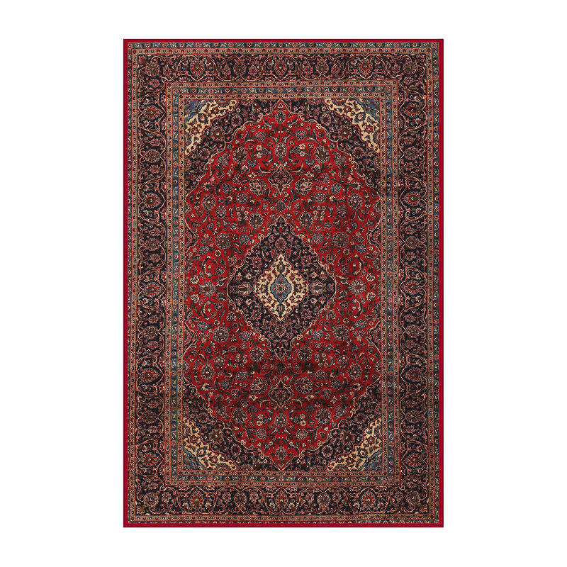 Tapis brun / rouge traditionnel, Rectangle 8 pi x 10 pi