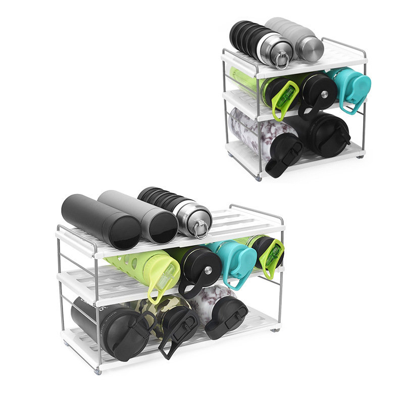 3-Tier Horizontal Water Bottle Storage Rack