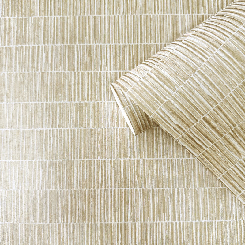 Zen 1000cm x 53cm Wallpaper Roll, Light Brown