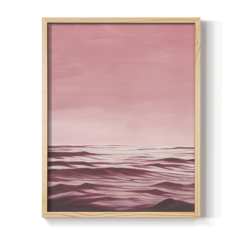 «Playa Rosa I», reproduction encadrée - bois massif, H 11 po x l 9 po, Naturel