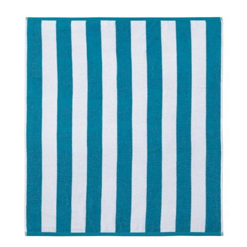 Serviette de plage en coton turc Pennsylvania, Bleu / Blanc