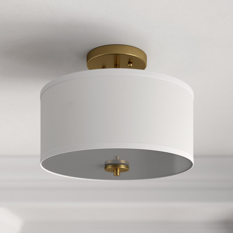 Ralston 2-Light Ceiling Light in Natural Brass, Natural Brass