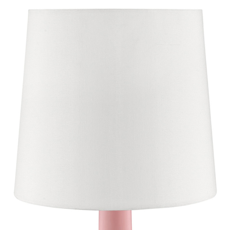 Lampe de chevet 17 po Dedrek, Rose mat
