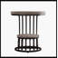 Table de bout ronde, table d'appoint en faux marbre 2 niveaux avec tablette de rangement-1454247256-1454247257