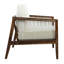 Fauteuil club d'extérieur, structure en bois d'acacia avec dossier en corde, coussins hydrofuges pour patio / cour arrière / terrasse