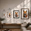 Alert Fox Portrait Modern - Framed Print-947094358-947094367