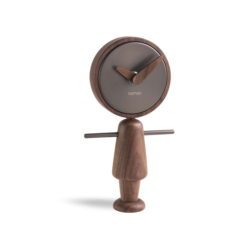 Horloge de table Nena, Noyer / graphite
