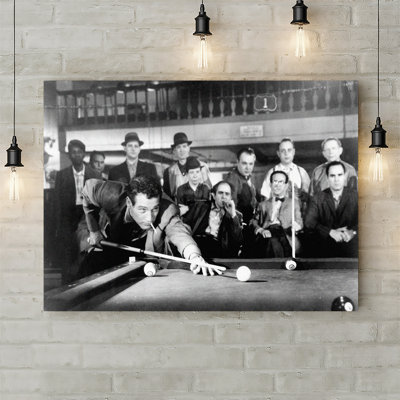 The Hustler by Paul Newman - Wrapped Canvas Print