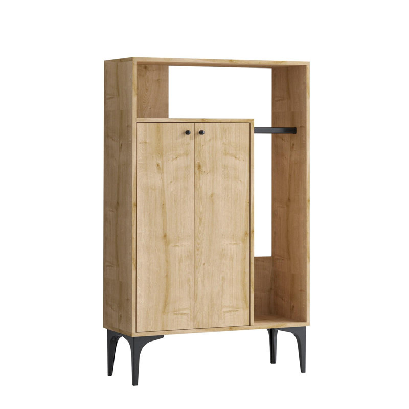 Baneen 8 Pair Shoe Storage Cabinet, Walnut