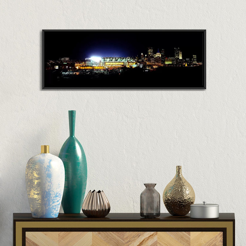 «Panoramic Three Rivers Stadium», Pittsburgh, Pennsylvanie, reproduction de photo sur toile, H 20 po x l 60 po x P 1,5 po