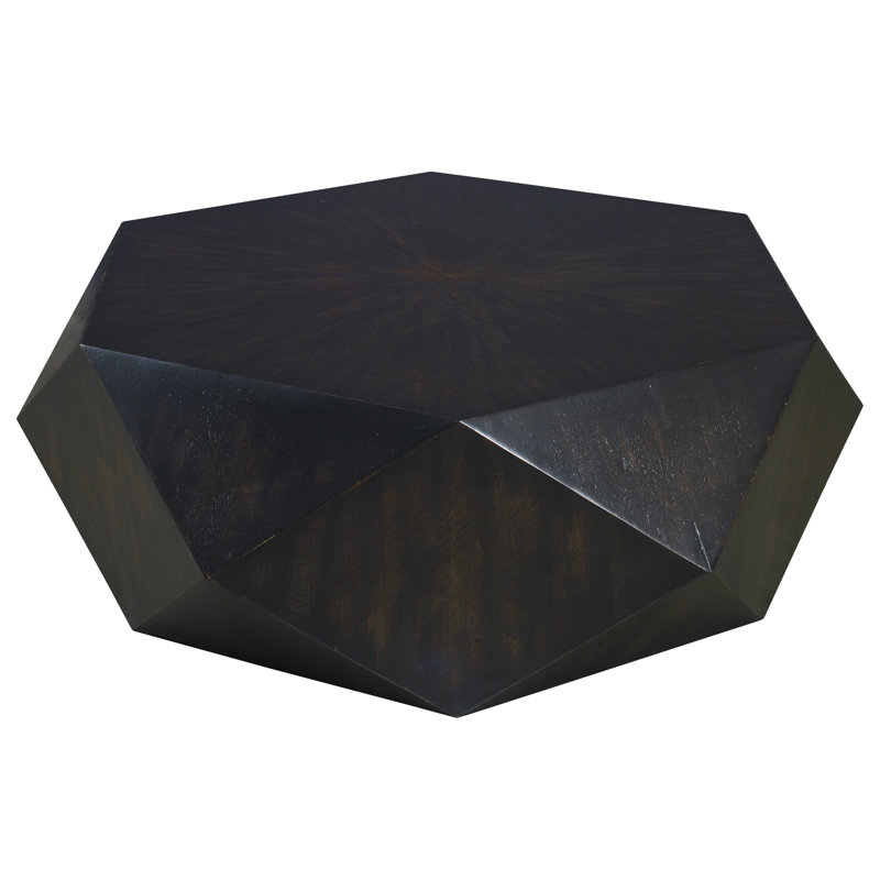 Kane Coffee Table, Worn Black, 14" H x 40" L x 40" W