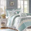 Literie 9 pièces pour lit très grand - coton avec housse de couette et 2 taies décoratives Shabby Chic