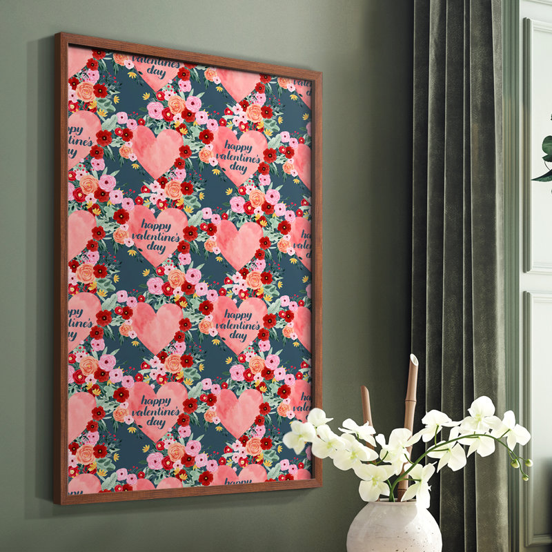 «Sweet Hearts Collection», reproduction encadrée E - bois massif, Brun, H 14 po x l 11 po