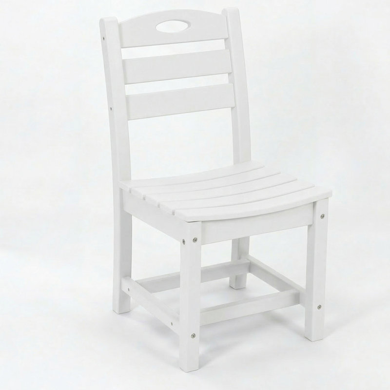 Ensemble de 2 chaises de salle à manger d'extérieur sans accoudoirs en PEHD, chaises d'appoint de patio toutes saisons pour la cour / terrasse / porche