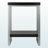 Mina End Table in Gray and Espresso