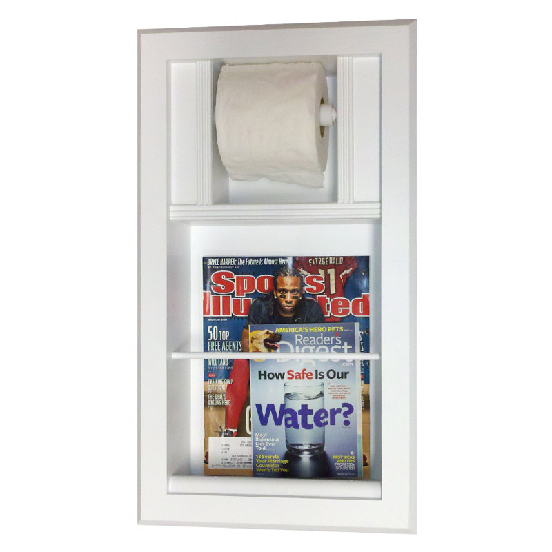 Merdian Solid Wood Magazine Rack, White