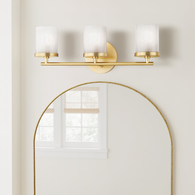 3 - Light Vanity Light, Aged Brass