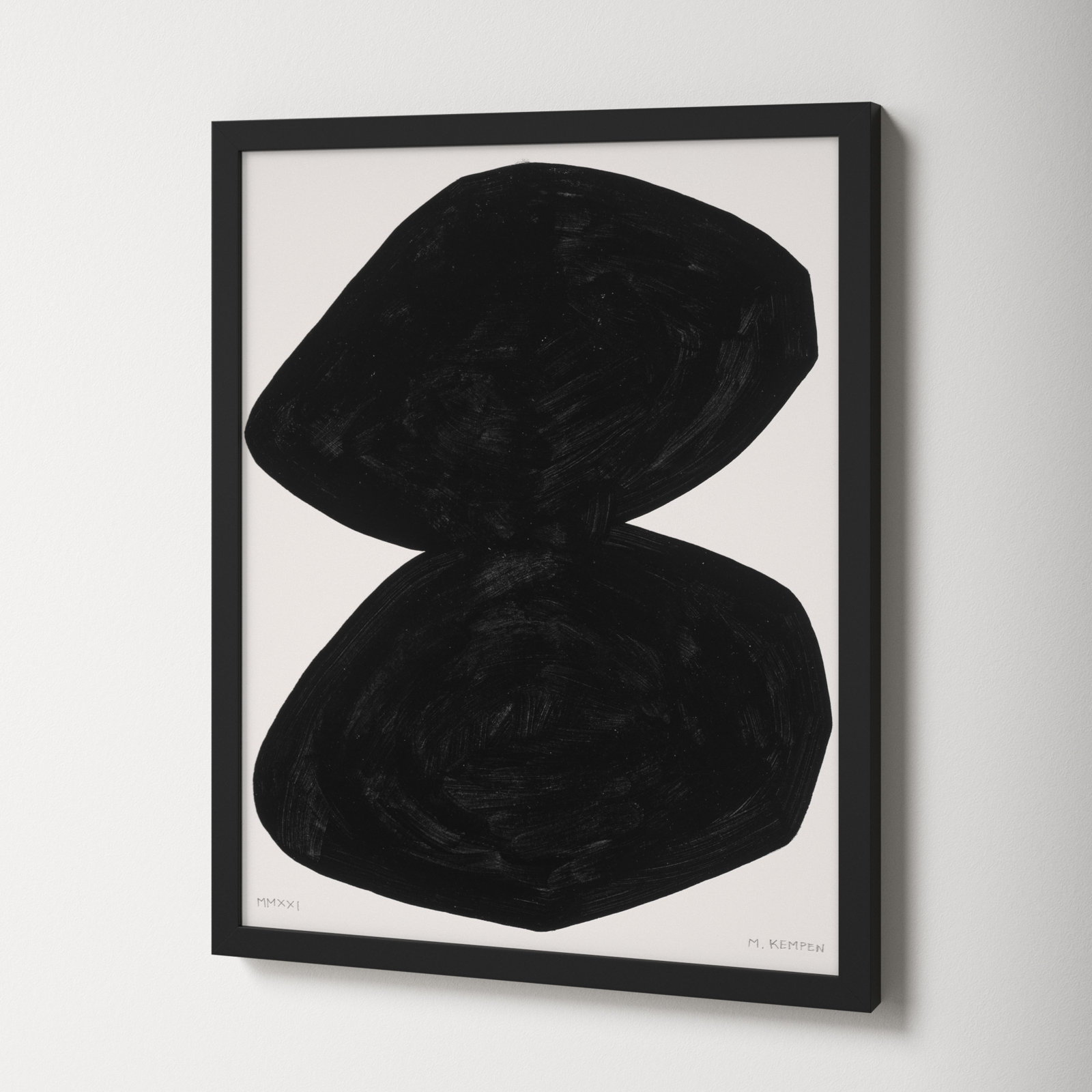 Module On White 2 by Michael Kempen, 25" H x 20" W x 1.25" D, Black