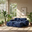 Loaf 110" W x 43" D x 16" H Tufted Velvet U-Shaped Modular Sofa with Movable Ottoman-1676839334