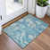Machine Washable Indoor/Outdoor Xhevrie Teal Rug
