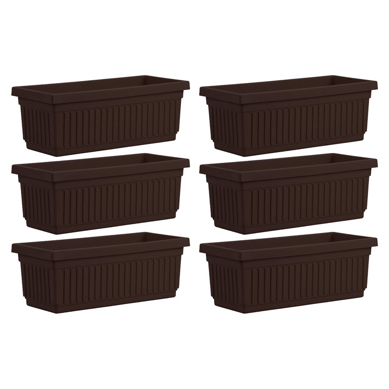 Boîte à fleurs Andropolis, Chocolat, H 6,38 po x l 6,75 po x P 29,5 po, 6