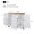 Rolling Kitchen Island With Storage, Kitchen Cart With Rubber Wood Top, 3 Drawer, 2 Slide-Out Shelf And Internal Storage Rack, Kitchen Island On Wheels With Spice Rack & Tower Rack-368344346