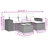 Vidaxl Garden Sofa Set Black, Cream White