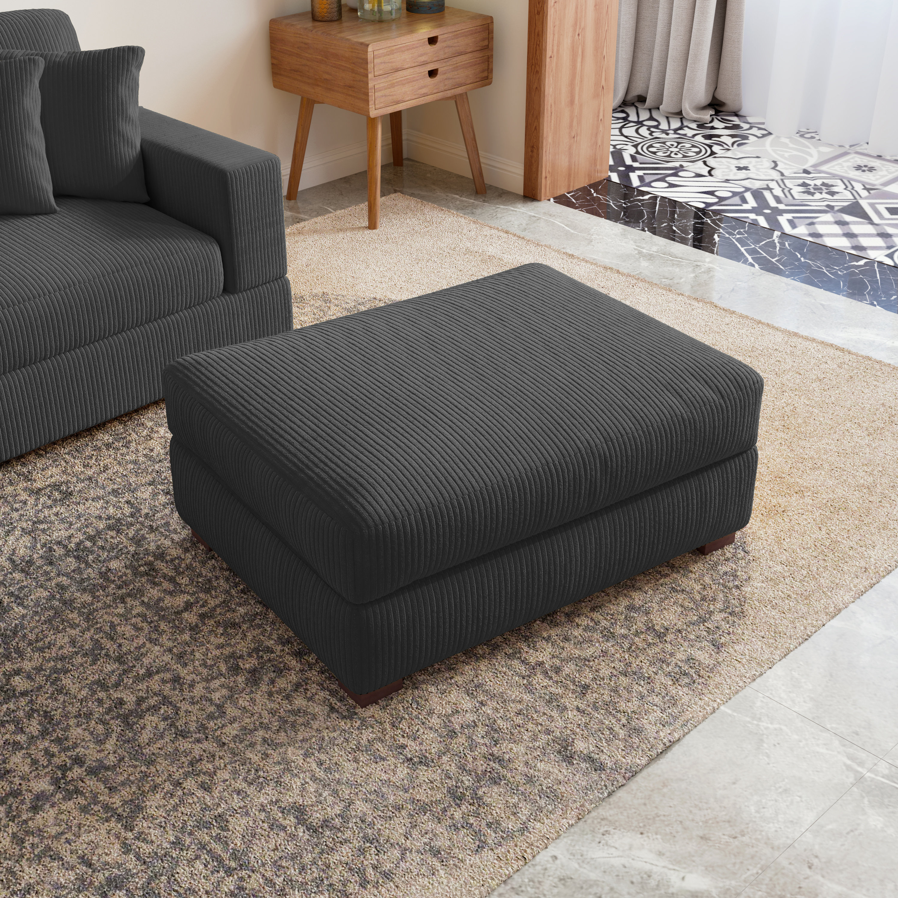 Ebern Designs Milbrey Upholstered Ottoman & Reviews | Wayfair