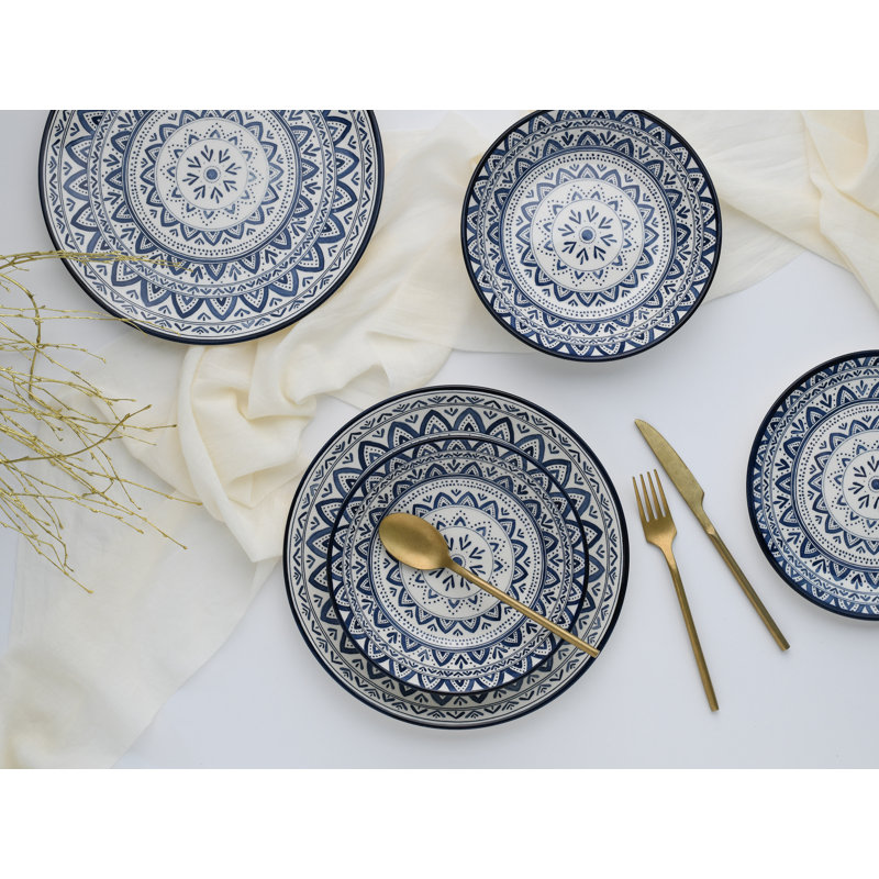 Mexiko Piece Dinnerware Set - Service for 4, Blue