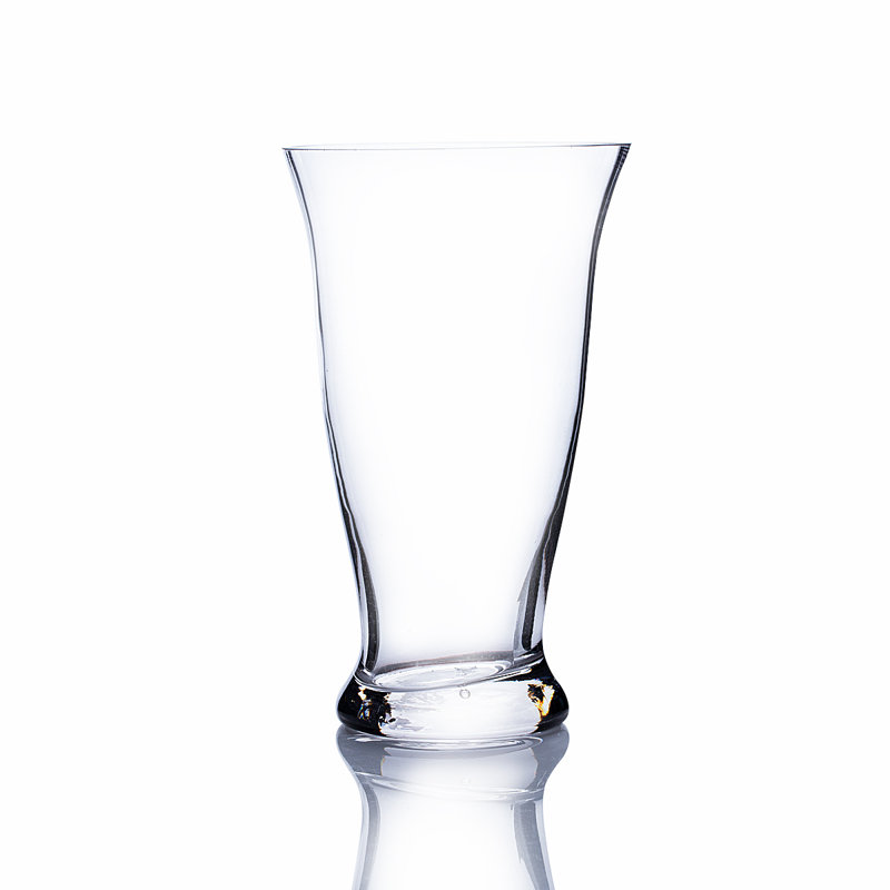 Vase de table en verre transparent Alyson, H 8 po x l 4,75 po x P 4,75 po
