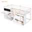Twin Size Low Loft Bed In White With Rolling Desk - Solid Wood For A Comfortable Bedroom Desk, Shelf, And Useful Space