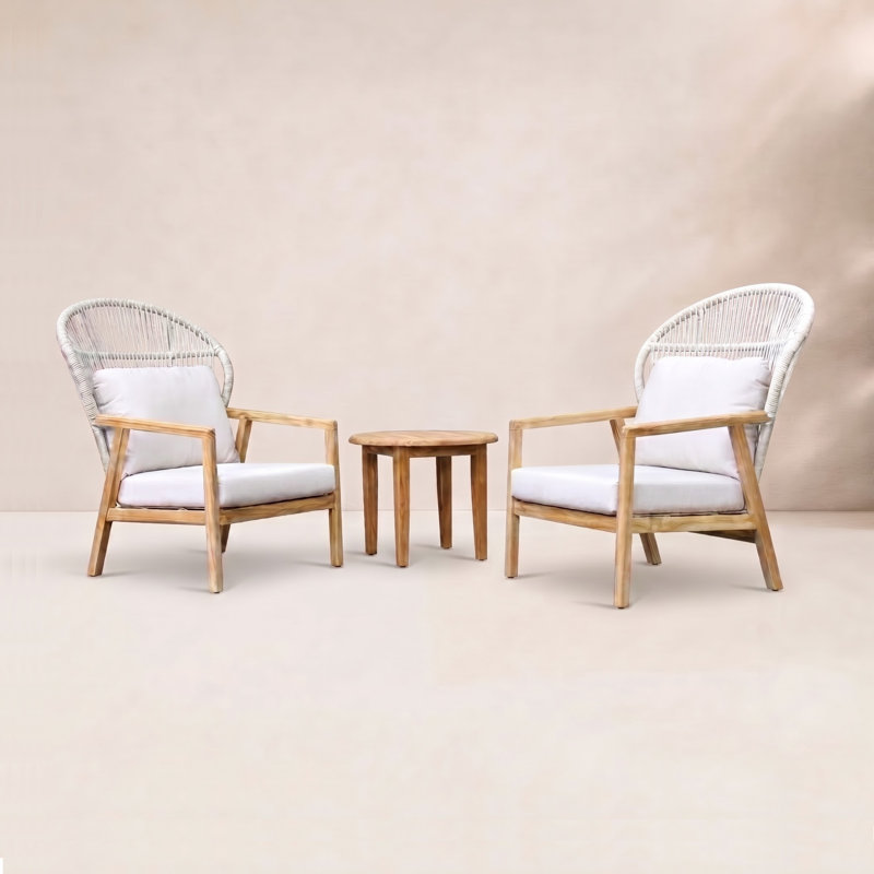 Florentia 2 - Person Patio Conversation Set with Cushions