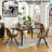 Farukh Rectangular Dining Table for 4-6 People, Kitchen Dining Table Large Dining Table Wooden Kitchen Dining Table, MDF, Brown