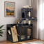 Arbre à chat avec lumière DEL, bac à litière caché, planche à gratter en sisal, espace de rangement, maisonnette pour chat et hamac confortable-1022276701