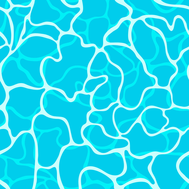 Water Surface Illustration - Wrapped Canvas Print, 30cm H x 30cm W x 3.8cm D