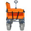Chariot pliant 3 en 1 avec siège de banc - capacité de 500 lb, pneus de plage 9 po x 4 po pour le camping et la plage, orange-118414660
