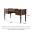 Bureau de rangement de style américain en chêne brun pour bureau et chambre