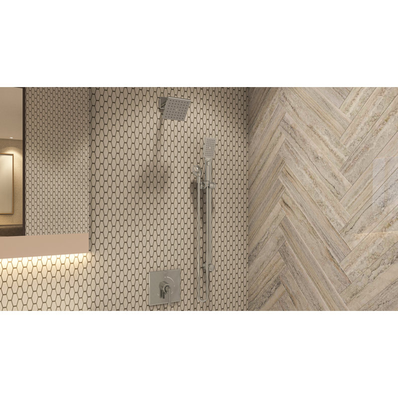 Système de douche à une poignée avec douchette Duro HydroMersion, Chrome poli