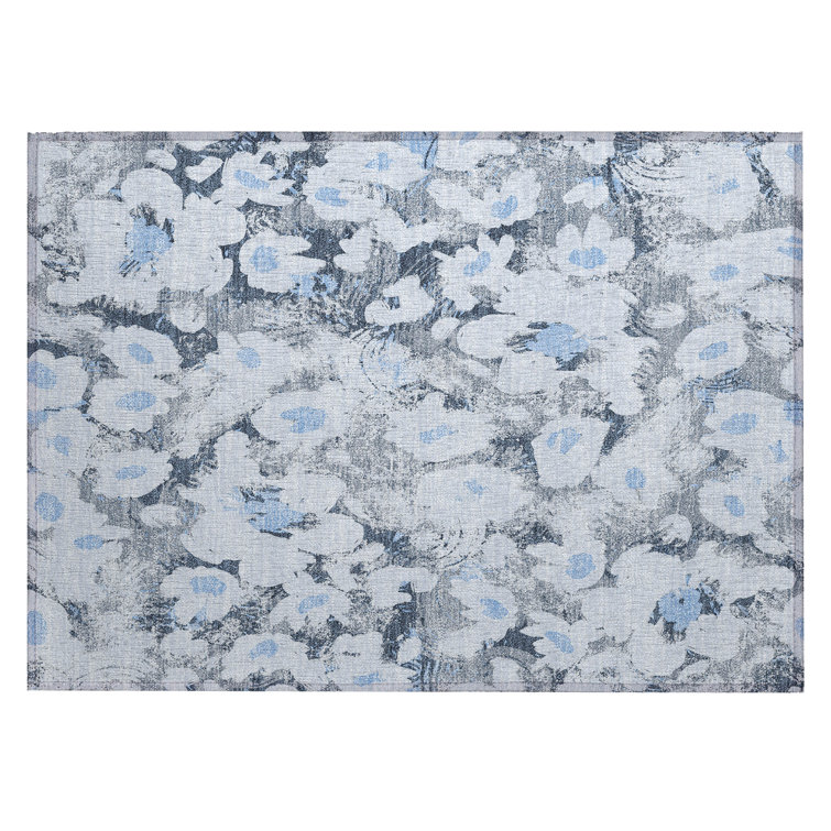 Kinslee Washable Floral Indoor / Outdoor Rug