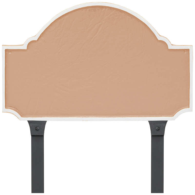 Enseigne d’adresse pour pelouse sur 1 ligne, Taupe / Blanc