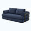 Canapé-lit convertible, canapé-lit pliant en velours côtelé, matelas de lit futon avec oreillers, canapé désossé pour le salon, bleu-1079136583