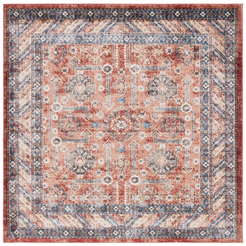 Bijar Performance Oriental Rug, Square 6'7"