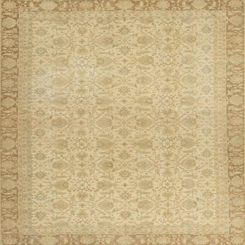 Tapis décoratif multicolore à motif abstrait, Carré 7 pi