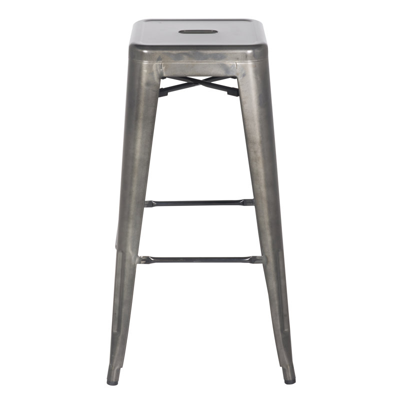 Counter Stool with Metal Frame, Matt Gunmetal