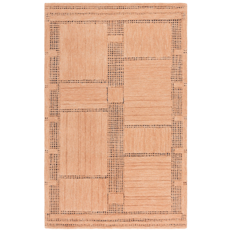 Laine touffetée à la main Harvest; Tapis d'intérieur en coton, Rectangle 9 pi x 12 pi